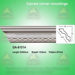 Cheap Good Quality European- style Decorative PU Carved Crown Moulding for Ceiling for sale