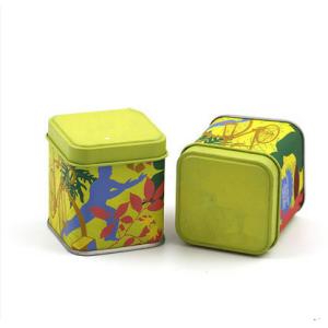 Stackable Mini Square Tin Box Rectangular Metal Containers For Pepper Spice