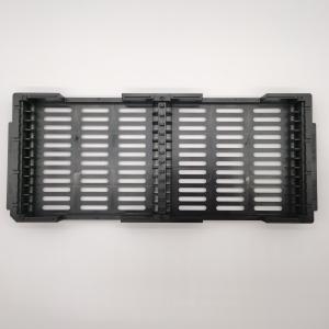 Carrying Connector Plastic Matrix Antistatic Trays ESD Black Color