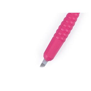China 3D Eyebrow Embroidery Manual Hand Tool #12 Pink Disposable Manual Pen with Cap on sale