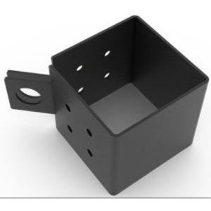 Easily Assembled Wooden Post Brackets in Black 4x4 Hardware Kit for Extending