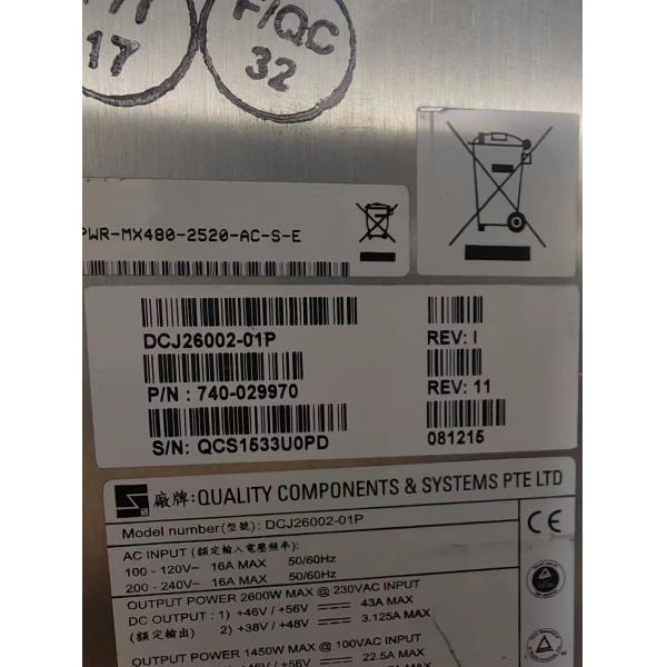 2520W Juniper Mx480 Power Supply PWR-MX480-2520-AC-S