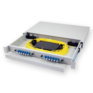 ODF 19'' 1U Sliding 48LC 24SC Fiber Optic Distribution Box