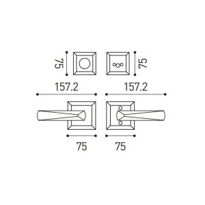 Amertop brass deadbolt lock with double handle lever Reversible for Left Right