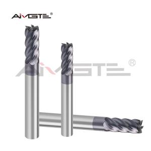 6 Flute Custom End Mill Flat Bottom Finishing End Mill For Steel Stainless