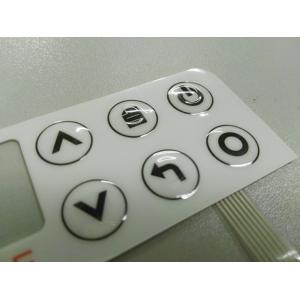 6 Key ZIP Metal Dome Waterproof Membrane Switch With 3M Adhesive Transparent