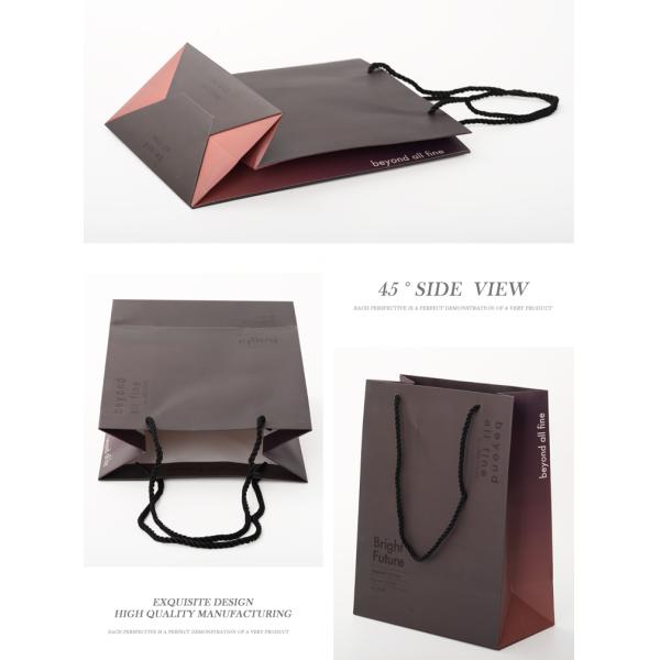 Luxury Personalised Shopping Bags , Colored Paper Bags With Handles