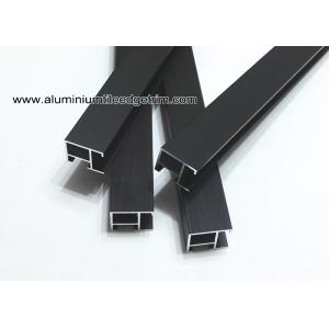 China Brushed Black Aluminium Metal Picture Frames With 2 cm Flat Edge on sale