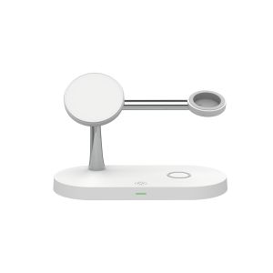 China Customized 3-in-1 Magnetic Wireless Charger with 15W Fast Charging and ABS Material on sale