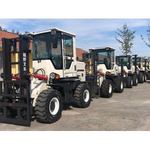 3.5ton 3m height rough terrain forklift with clamp barrel drum clamp forklift