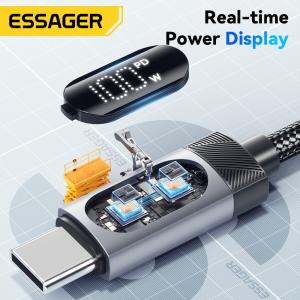 ESSAGER ES-X64 Series 7A LED Display USB Charing Data Cable USB to Type C