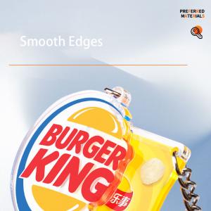 Transparent Acrylic Keychain with Durable Metal Ring and Customized Printing