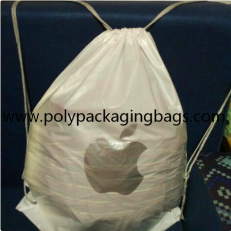 Quality STR Double Layer CPE PE Plastic Drawstring Backpack wholesale