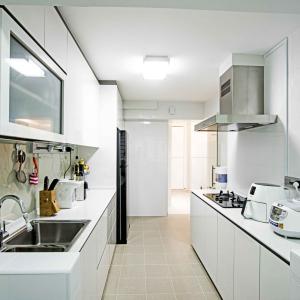 China Nordic Style Handless Kitchen Cabinets High Gloss White Lacquer Small Cupboard Sets on sale