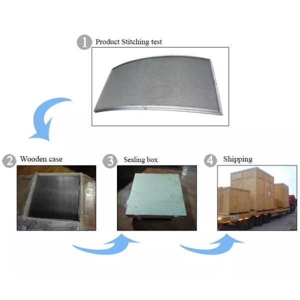 99% Mining Filtration 304 316 Stainless Steel Sieve Bend Screen Slot Size 0.1