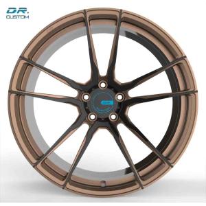 Custom Cap Lightweight Forged Wheels 17 Inch PCD 5x108 Bronze Paint