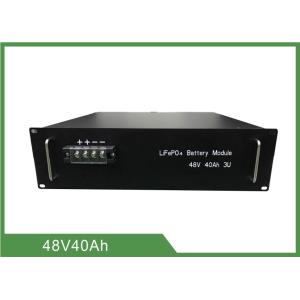 Cheap Lithium Iron Phosphate Telecom Battery 48V 40Ah 3U Rack With RS 485 Communication for sale