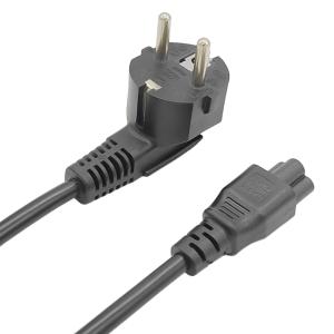 EU Power Cord CEE7/7 Plug to C5 16A 250V 1.8m Copper Cable