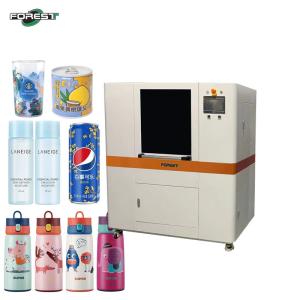 China Round UV Tumble Printer Aluminum Beverage Can Printing Machine Inkjet Printer For Plastic Bottle on sale