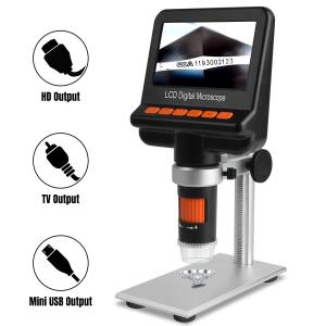 HD 2MP Gem Lcd Digital Microscope With Screen 4.3 Inch 150x