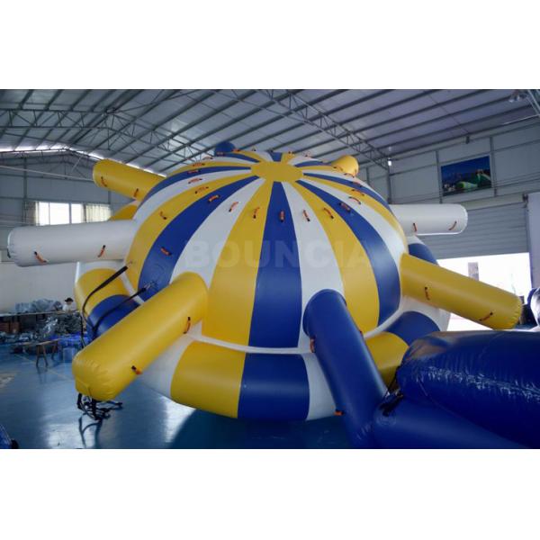 Customized Logo Printing UFO Inflatable Water Spinner / Inflatable Water Saturns