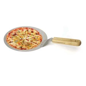 Cheap Customized Stainless Steel 10&quot; Inch Pizza Cake Shovel With Wooden Handle for sale