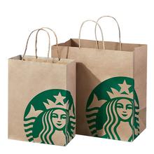 China Eco Friendly Kraft Paper Bags For Bakery Goods / Takeaway / Fast Food on sale