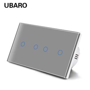 4 Gang Touch Light Switch White Black Grey Gold Smart Wall Switch