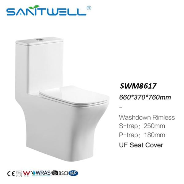 single toilet one piece toilet ceramic toilet seat round shape washdown SWM8617