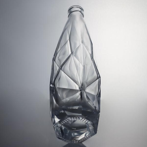 Beverage Industry Engraved Glass Liquor Bottle with Cork Stopper Elegant and Durable