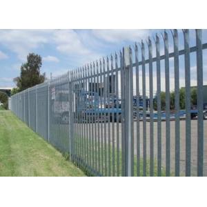 Hot Dipped Galvanized 6ft High Steel Palisade Fencing With W Pale