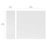 Stylish White File Folder Ring Binder with Durable Hinge and ONE Touch Open