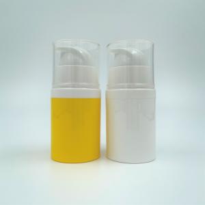 White Yellow 50ml 80ml 100ml Airless Pump Bottle Silk Printing