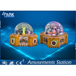 Construction Theme Game Machine For Kids / Crane Claw Machine 4 Player