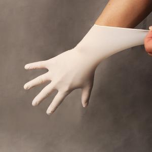 China Smooth Surface 9 Inches Disposable Medical Latex Gloves 6.5G Powder Free for Examination on sale