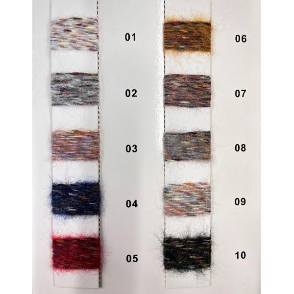 1/2.8NM 72% Polyester 4% Wool 24% Acrylic Fluffy Spray Yarn For Knitting