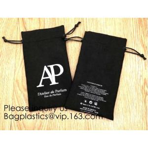 Soft Cotton Flannel Dust Bag With Drawstring/Flap,Natural color, off white color