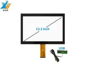 Cheap 13.3'' Industrial Multi Touch Screen Panel With USB And IIC Interface G+G Structure for sale