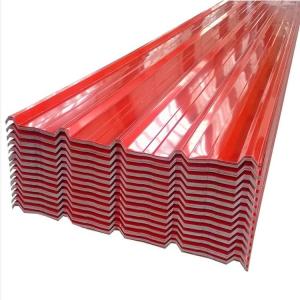 Red 40g Galvanized Steel Corrugated Roof Panel 120cm AISI