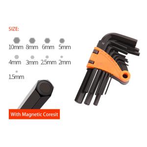 Blackened Allen Hex Key Lengthened With Magnetic Head Wrench Set
