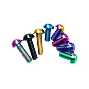 Motorcycle 6Pcs M5x10 Front Brake Disc Screw Titanium Alloy