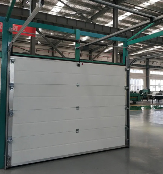 Flat Or Contoured Panel Insulated Sectional Doors Industrial Warehouse Overhead