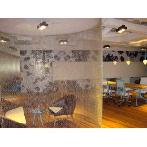 Bronze Color Chain Mail Ring Metal Mesh Curtain Panels For Space Divider