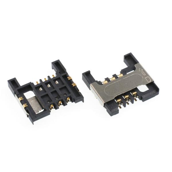 Quality Insertion Type Sim Card Socket Connector 6 Pin Height 2.9mm Card Connector wholesale