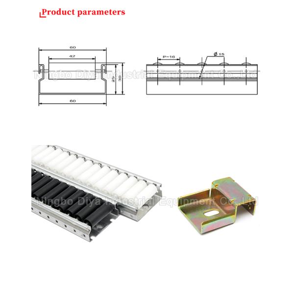 60*25 White Sliding Roller Track Heavy Duty Steel For Pipe System