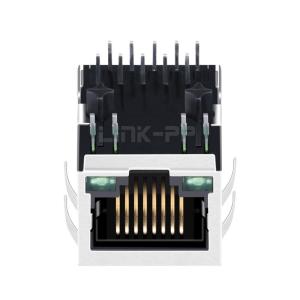 LPJG4873GFNL 10/100/1000 Base-T With Leds Ethernet RJ45 Connector
