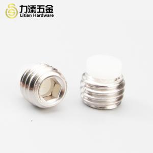 DIN915 White Head Set Screw , OEM Precision Socket Set Screw
