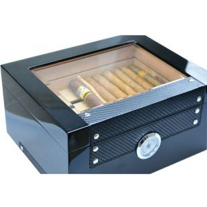 Luxury Piano Lacquer Cigar Humidor with High-Gloss Finish and Humidity Display