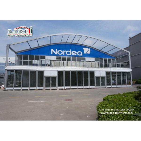 Quality Aluminum Arch Shape Outdoor Large Tents For Weddings Twin Deck With Solid Wall wholesale