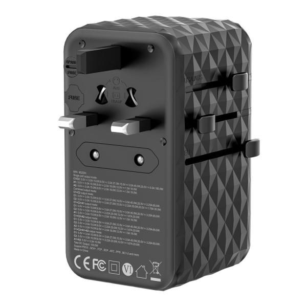 100W Universal Travel Adapter International Worldwide Power Adapter For USA EU UK